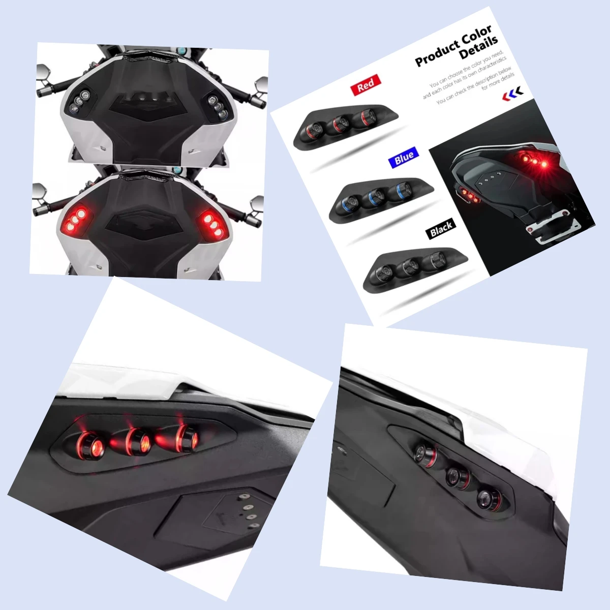 For BMW S1000RR 2023 2024 S 1000 RR LED Turn Signal Light ​S1000RR Motorcycle In-Tail LED Integrated Tail Light
