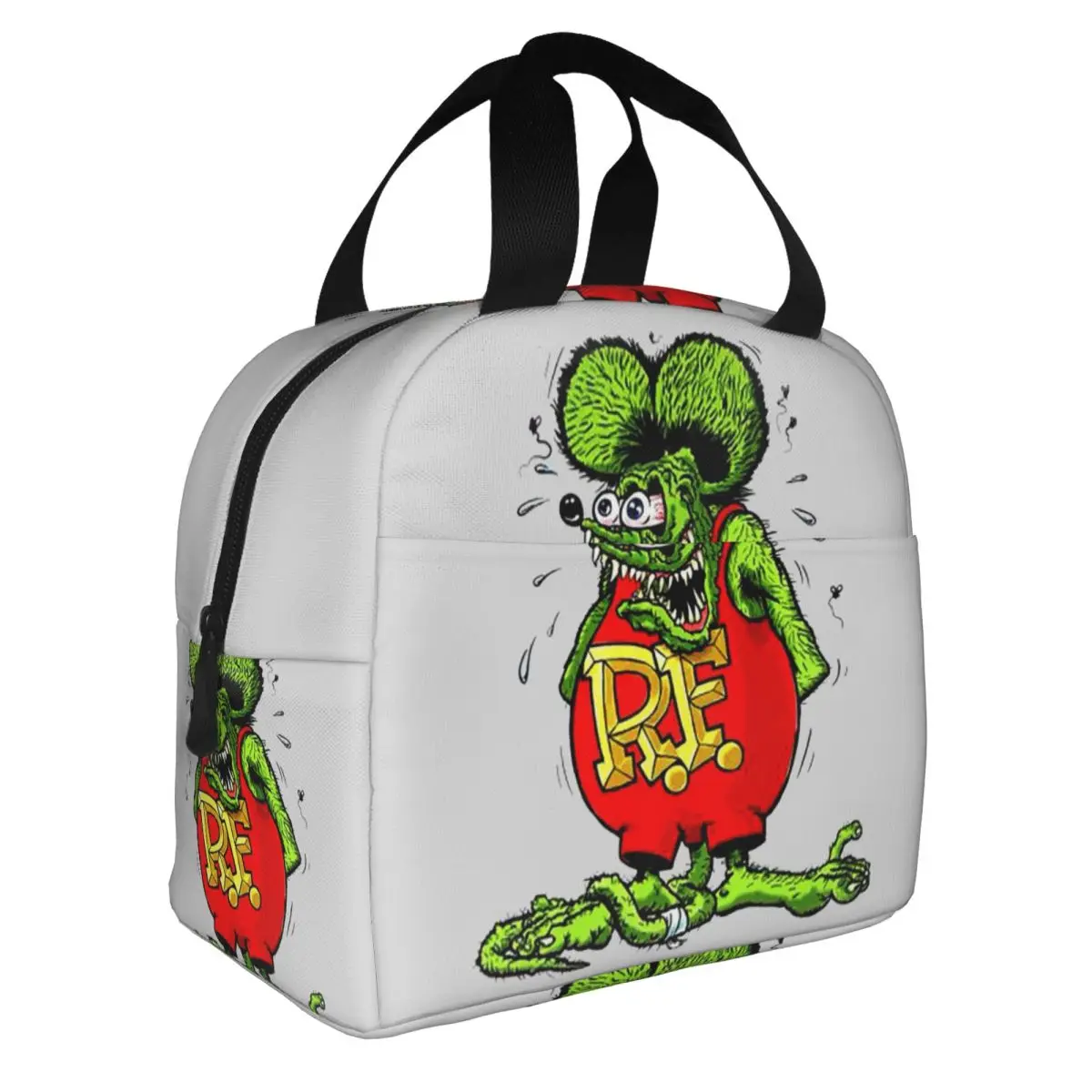 Rat Fink Insulated Lunch Bags for Women Comic Cartoon Portable Thermal Cooler Food Lunch Box Outdoor Camping Travel