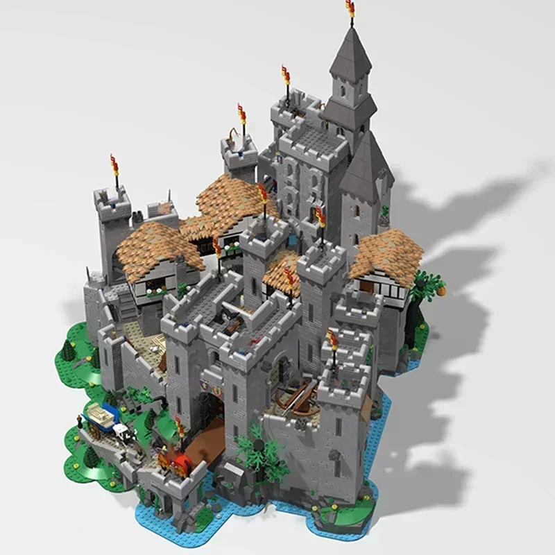 ChristmasMilitary Fortress Model Moc Building Bricks Lion Knights Castle Extended Technology Blocks Gift  Toys DIY Sets Assembly