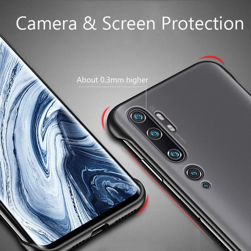 For Xiaomi Mi Note 10 Case Semi-Transparent Frameless Matte Hard Back Cover For Mi Note 10 Pro Note10 Pro Phone Cases