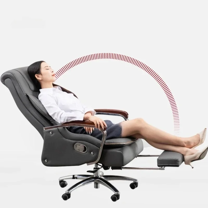 & Nordic Light Luxury Boss Computer Chairs Comfortable Leather Back Office Chairs Rotating Lift Gamer Chair for Office Furniture