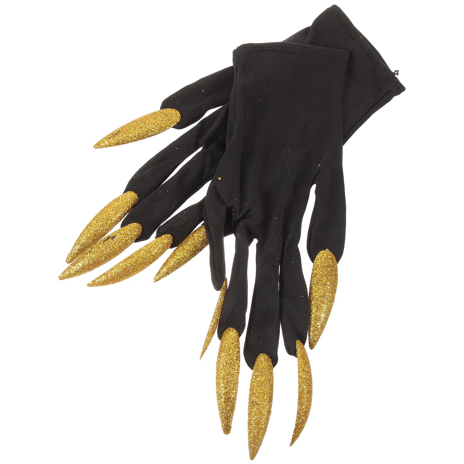 

s Claw Gloves Scary Golden Nails Party Props H wear Ghost Accessories Witch Wizard Cosplay Halloween Decorations Long