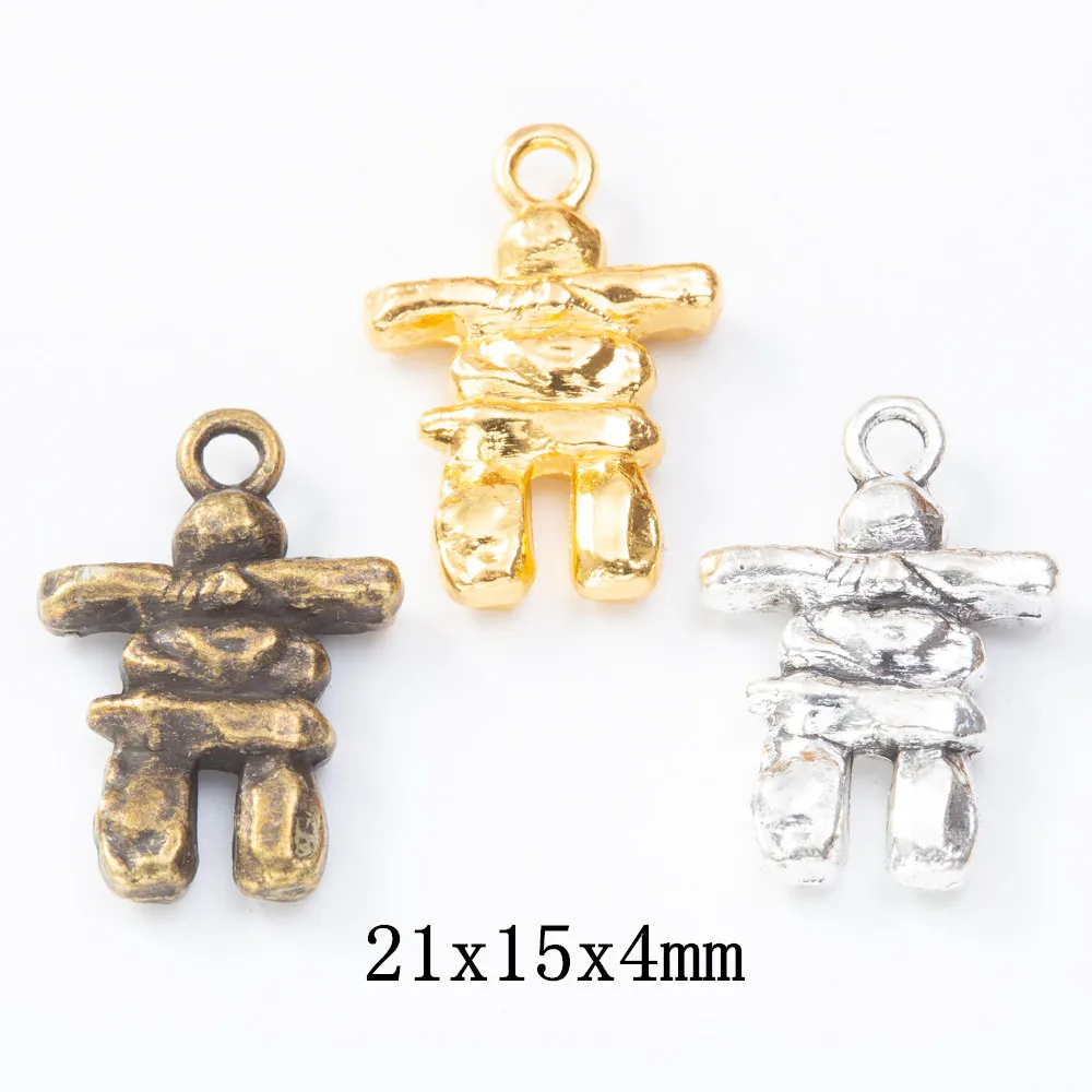 22pieces (Stone Man) vintage zinc alloy charm metal pendant DIY jewelry discovery making accessories 1313