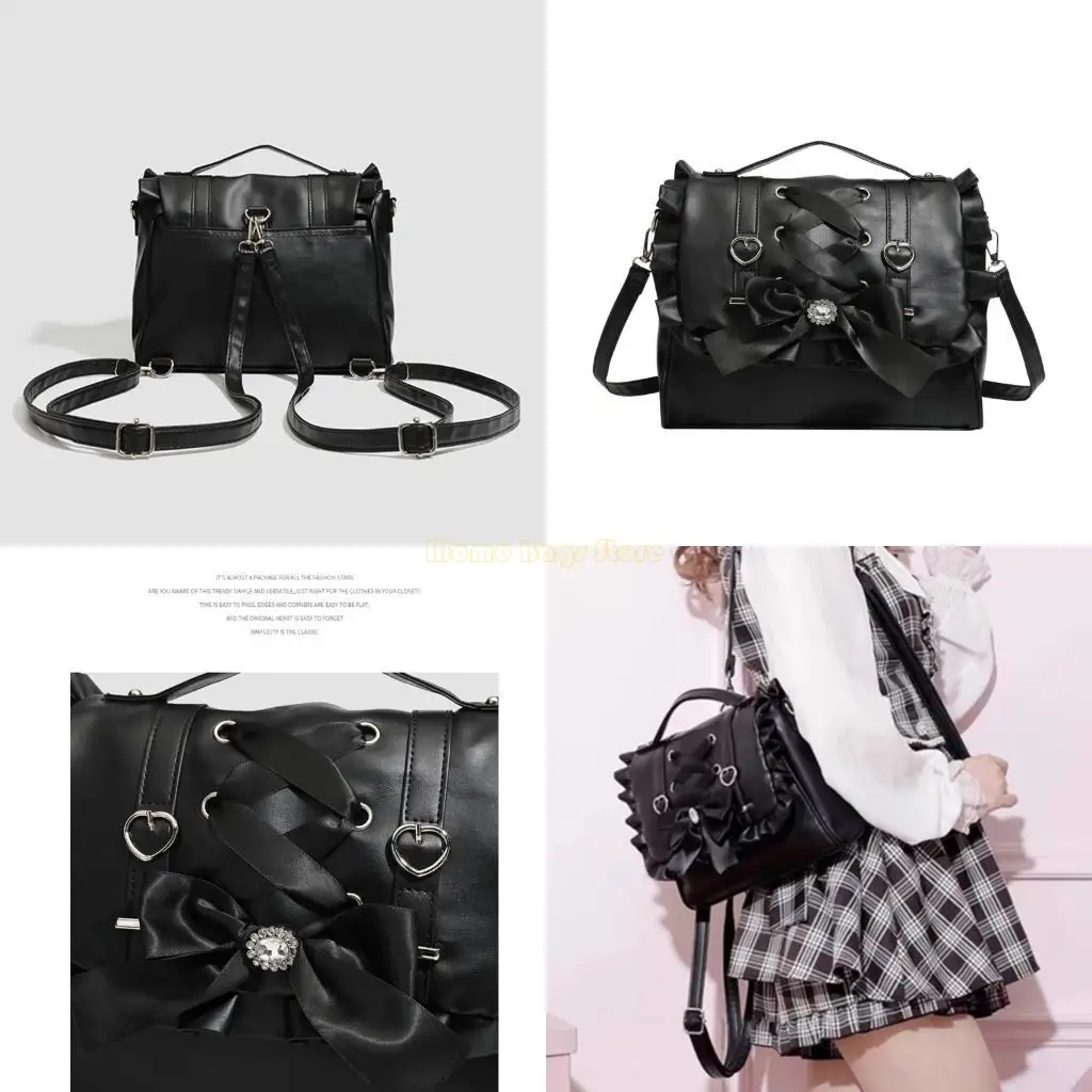 حقيبة يد X90D جمالية لافتة للنظر على شكل قلب قابلة للتحويل إلى حقيبة ظهر عملية من البولي يوريثان حقيبة كتف كروسبودي