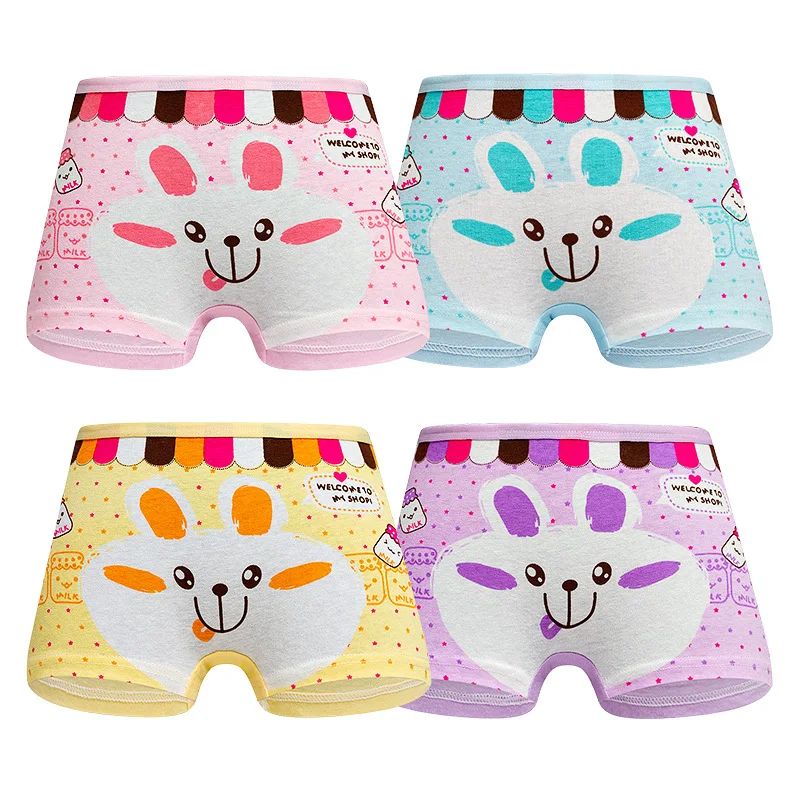 new children girl boxer panties kids cartoon 95% cotton 12pc/lot baby clothes spring autumn students pant S-XL