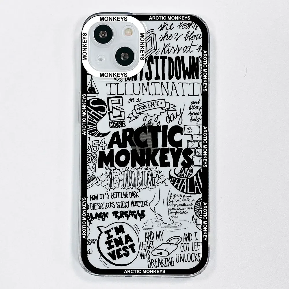 Fashion Arctic Monkeys Phone Case for IPhone 14 12 Mini 13 15 16 Pro MAX XS XR 7 X 8 Plus SE2 Clear Soft Fundas Iphone 11 Cover