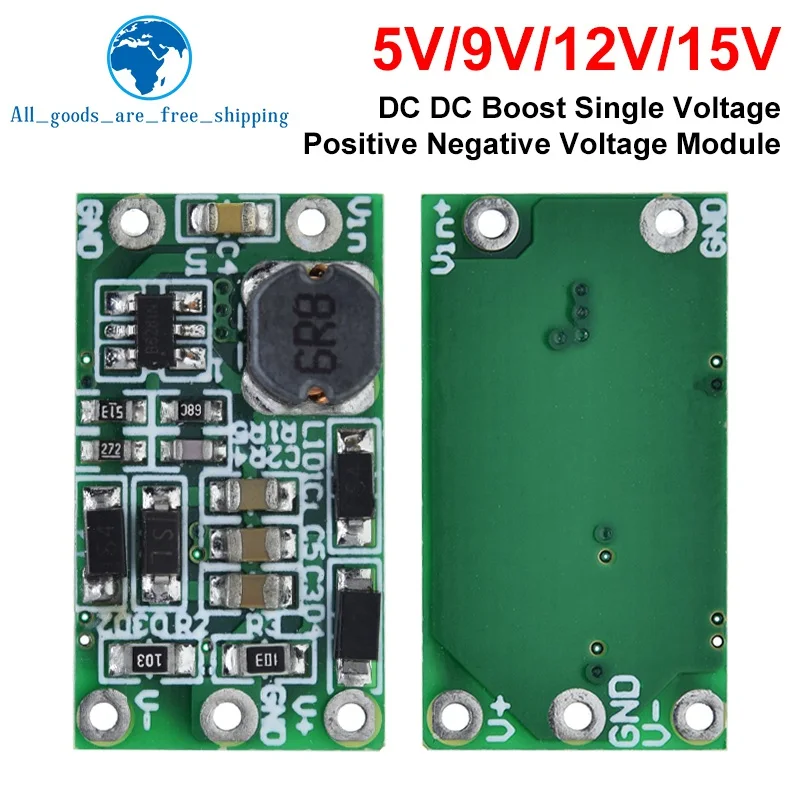 DC-DC Mini Boost Step Up Modul Einzelspannung zu positiver negativer Spannung Dual Voltage ±5V ±9V ±12V ±15V Step Up Board
