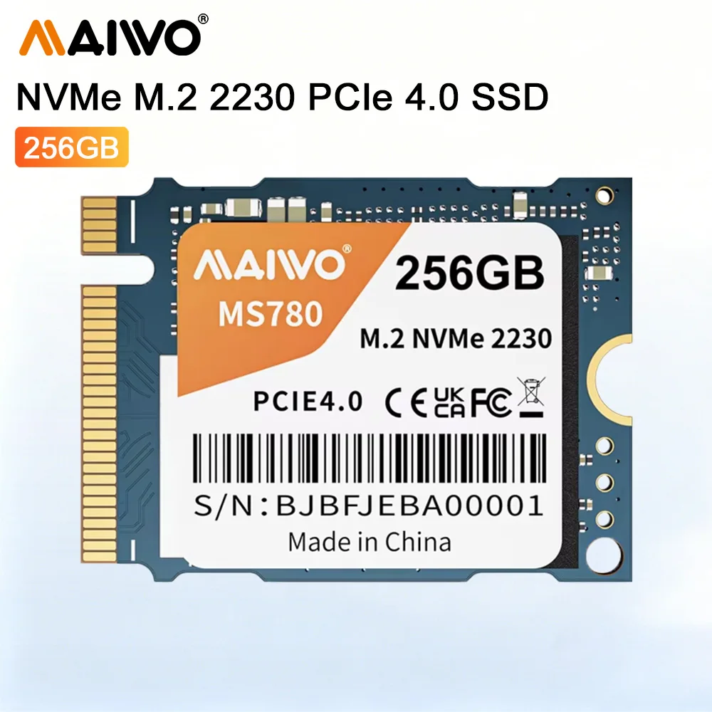

MAIWO M.2 NVMe SSD PCIe4.0 4600MB/s M Key 2230 NVMe Internal Solid State Drive 256GB for Office Users Students Laptop/Desktop