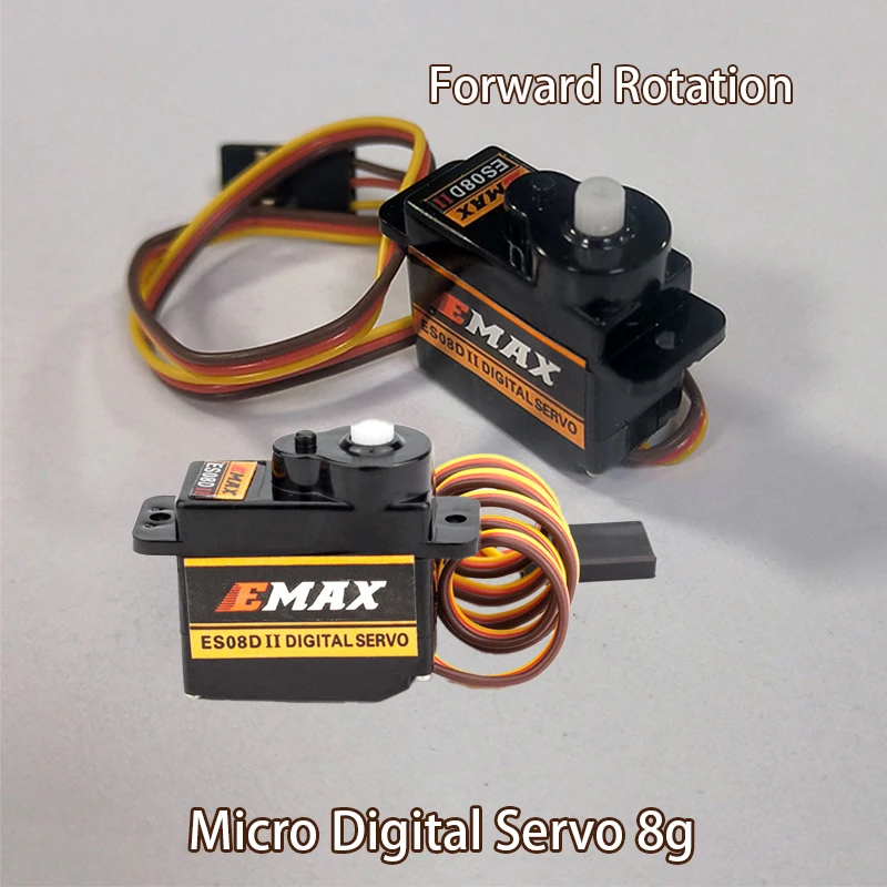 

Upgraded ES08D Micro Digital Servo 8g High Precision 4.8V-6V Forward for Aircraft Drones Glider Robot Model Servos Accessories