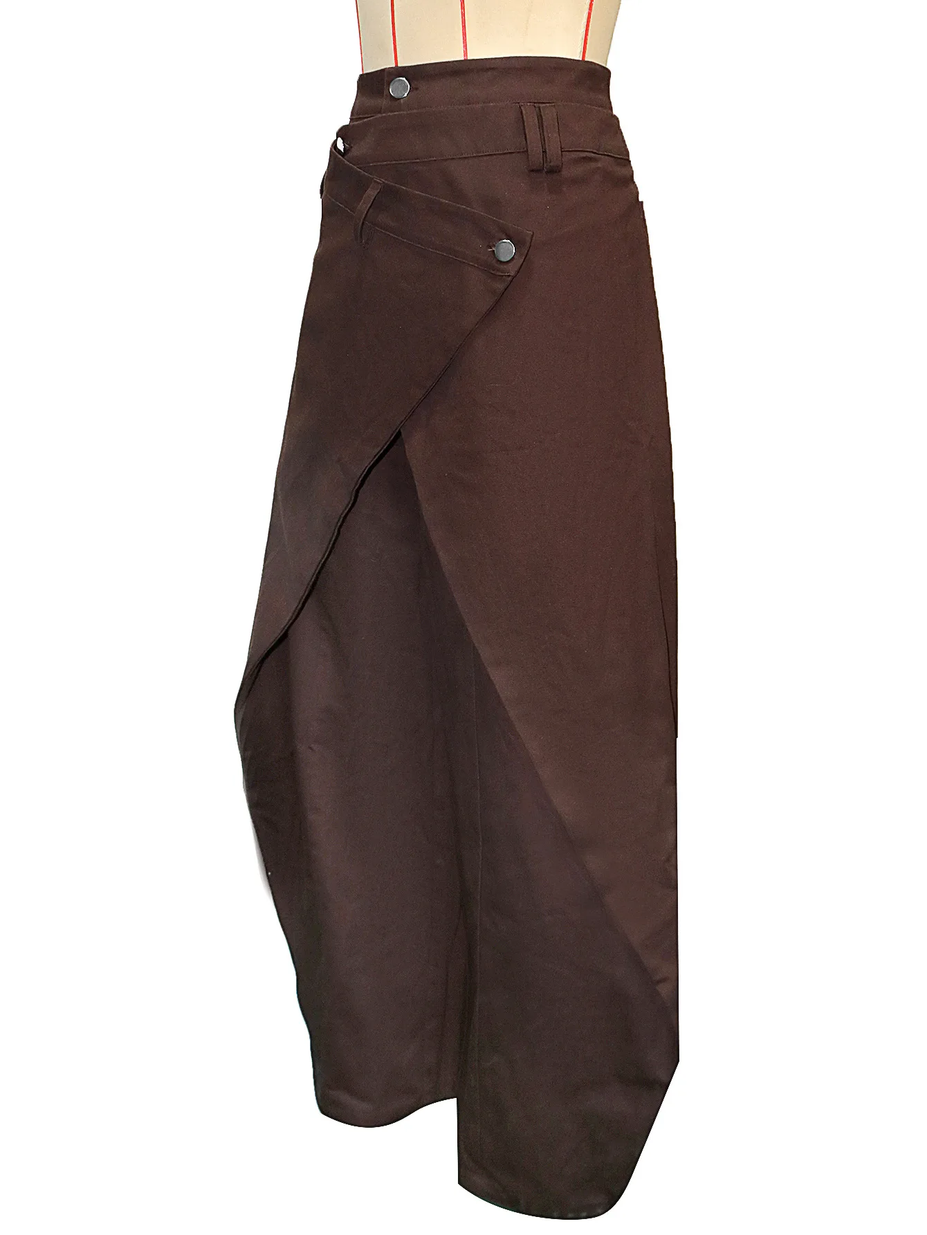 Women Irregular Wide Leg Pants Solid Straight Trousers Full Lenth High Waist Zipper Loose Fit Office Lady Casual 2026 Spring