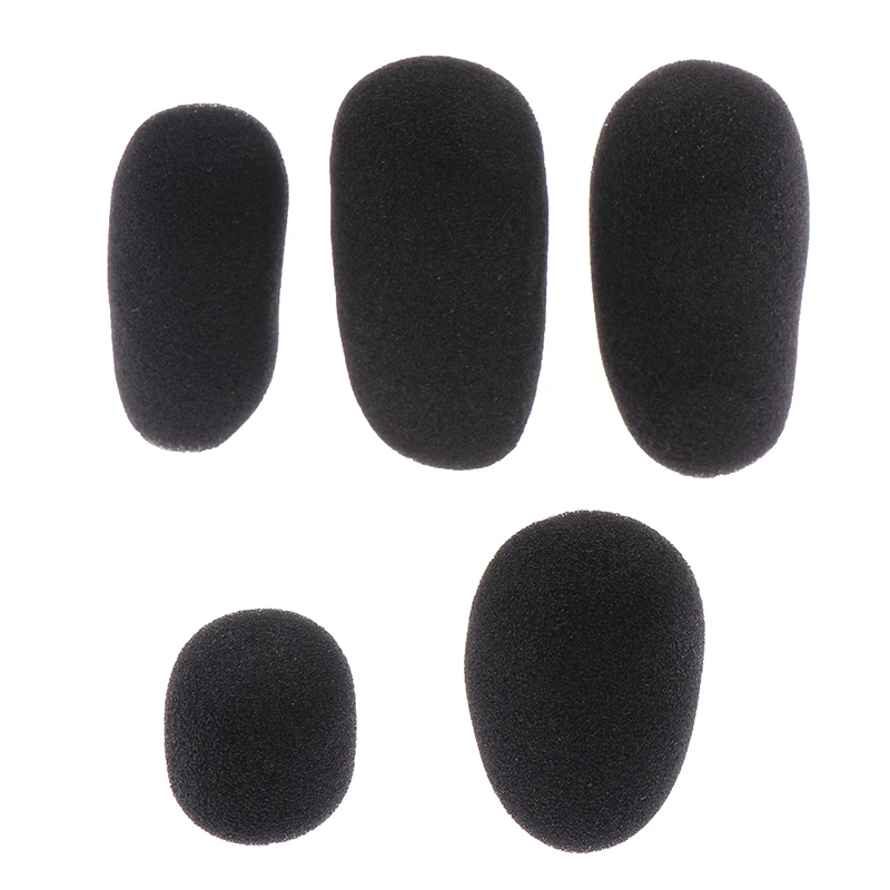 

Новинка! Набор из 5 черных поролоновых ветрозащитных чехлов для микрофона на наушники, сменные насадки для гарнитуры