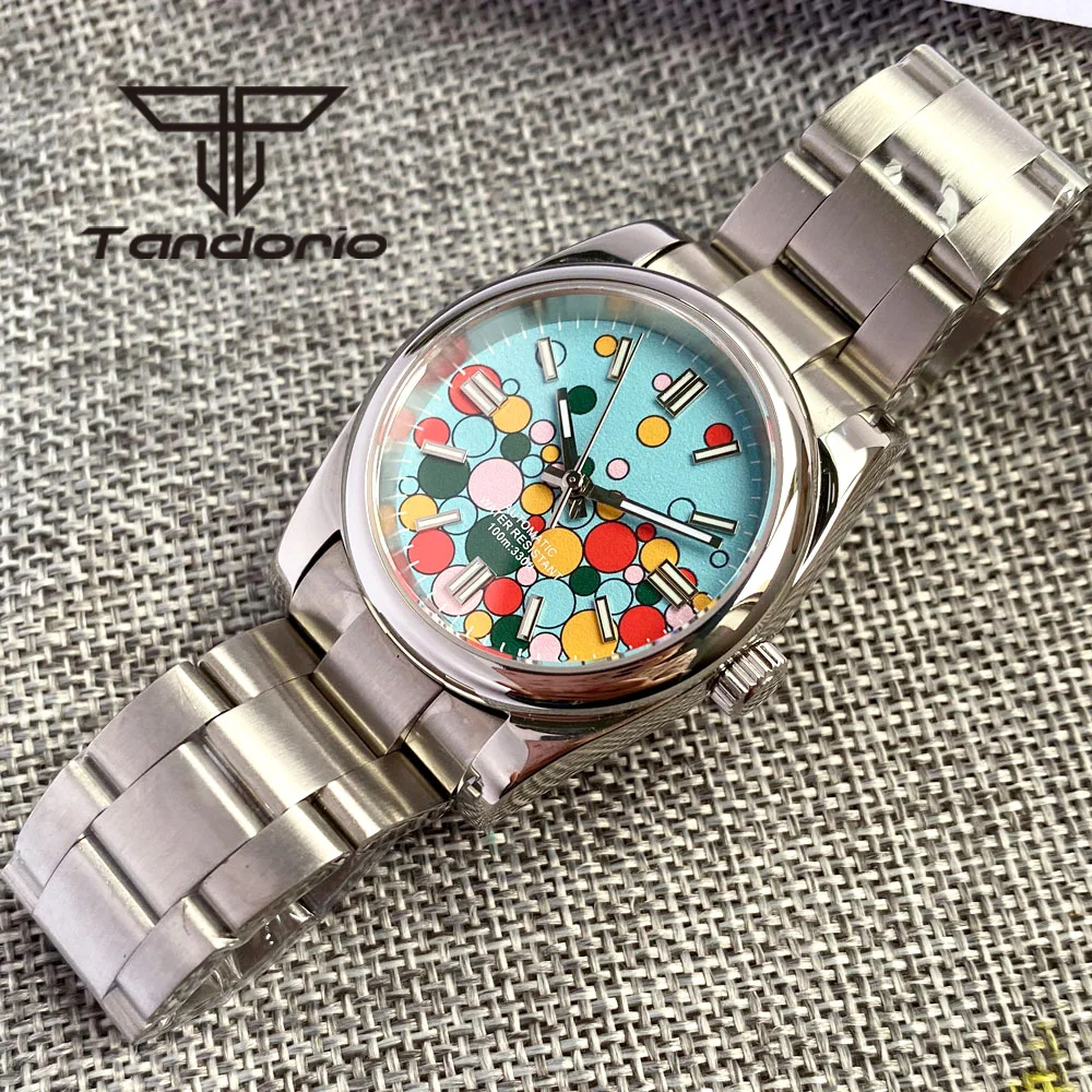 36mm/39mm Stainless Steel Fashion NH35A PT5000 Automatic Men\'s Watch Multicolor Dial Polished Bezel Sapphire Glass Screw Crown