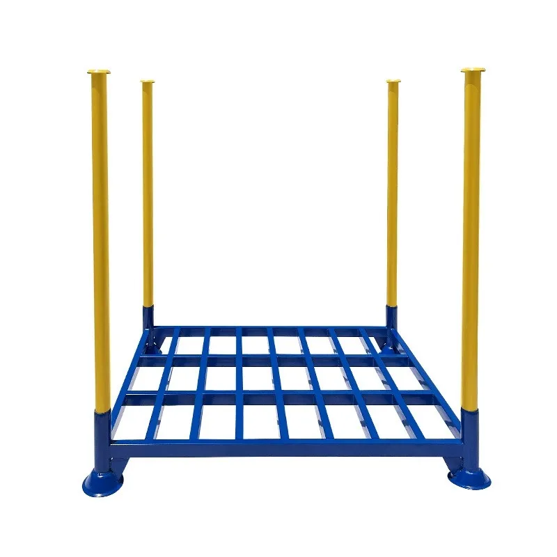 Round Tube Warehouse Storage Rack Cold Rolled Steel Plug-in Stacking Frame Heavy Duty Furniture Cold Storage Stackable Shelving