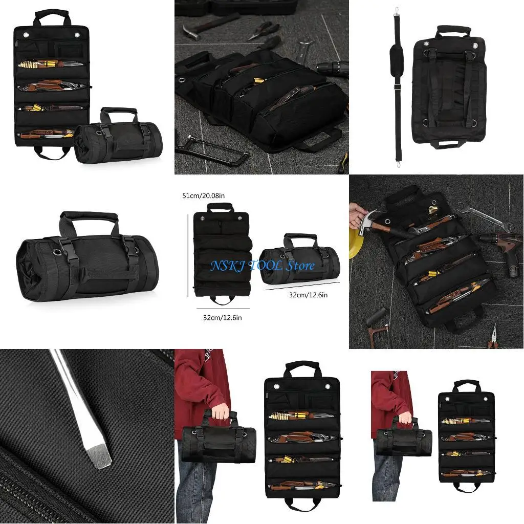 

L8RC Efficient Rolling Tool Bag Roll Up Tool Bag Perfect for DIY Enthusiasts