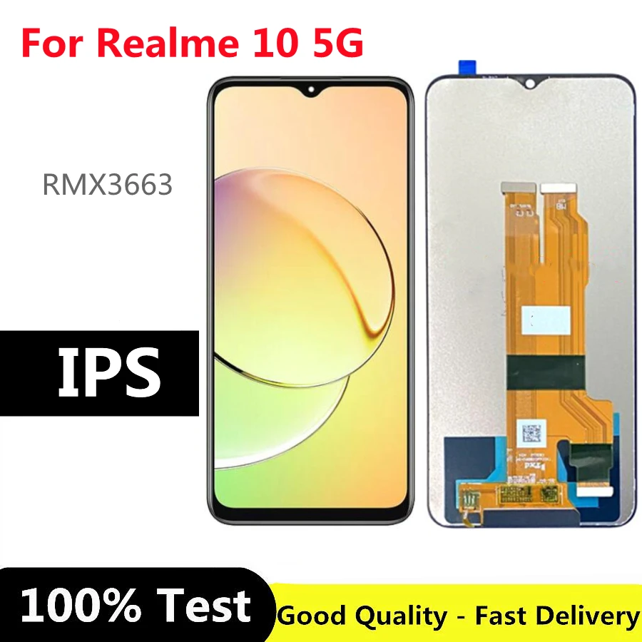 6.6'' IPS For Realme 10 5G LCD Display Touch Screen Panel Digitizer For Oppo Realme 10 5G LCD RMX3663 Display Part