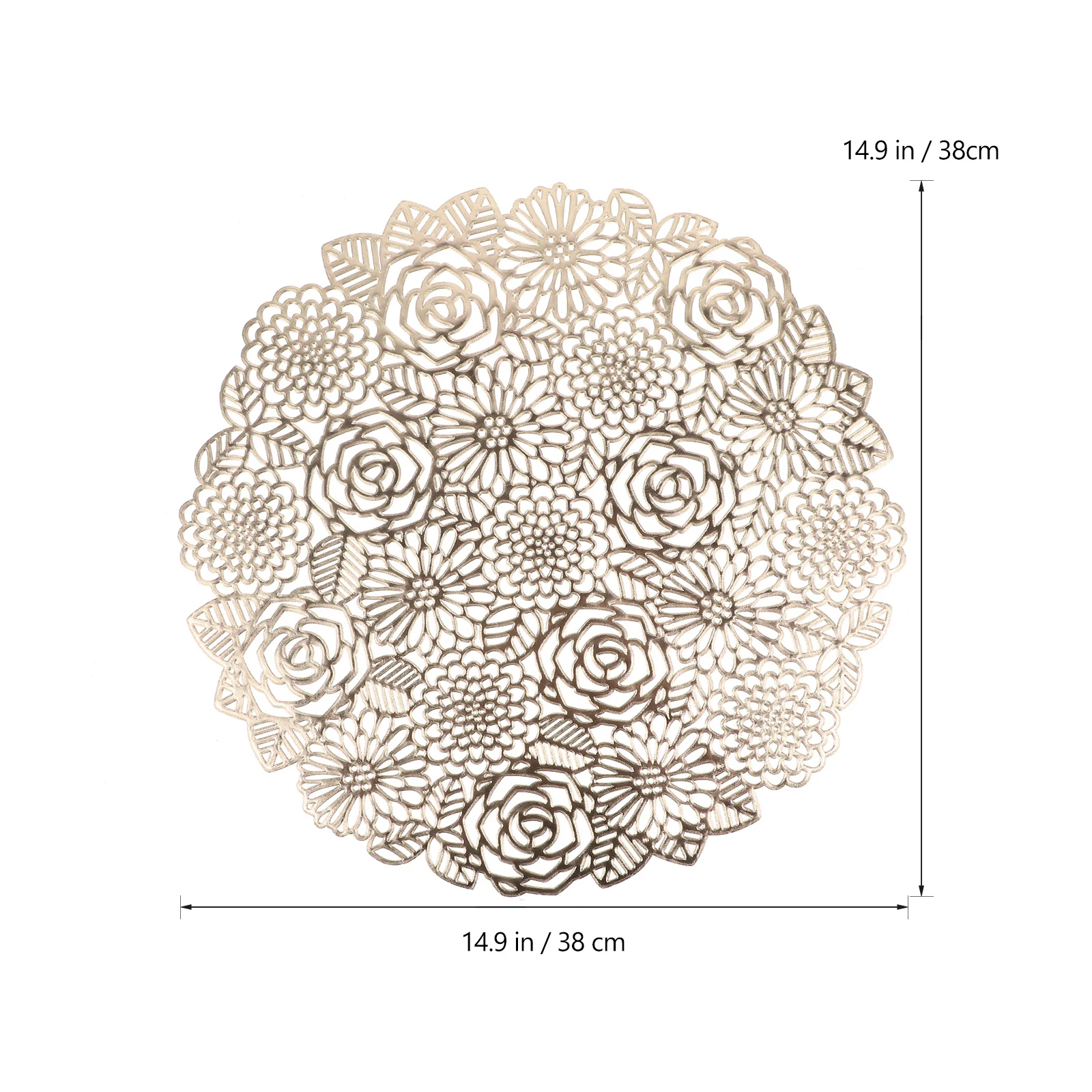 2 قطعة المفارش عشاء الوردي البلاستيكية جوفاء التدريجي النمط الأوروبي مقاومة للحرارة المضادة للانزلاق الجدول الحصير للمنزل فندق مقهى مطعم #6