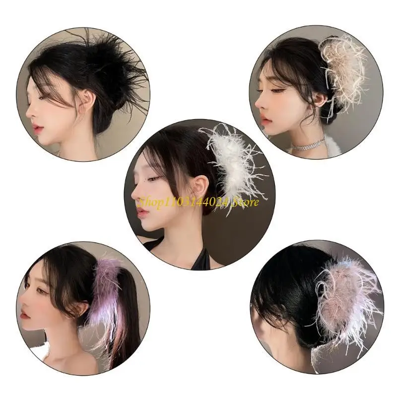 n5ke ponytail claw شعر مقطع barrettes المشبك 1920s شعر زينة الشعر الحلي متعة الشعر للبنات ارتداء عارضة #5