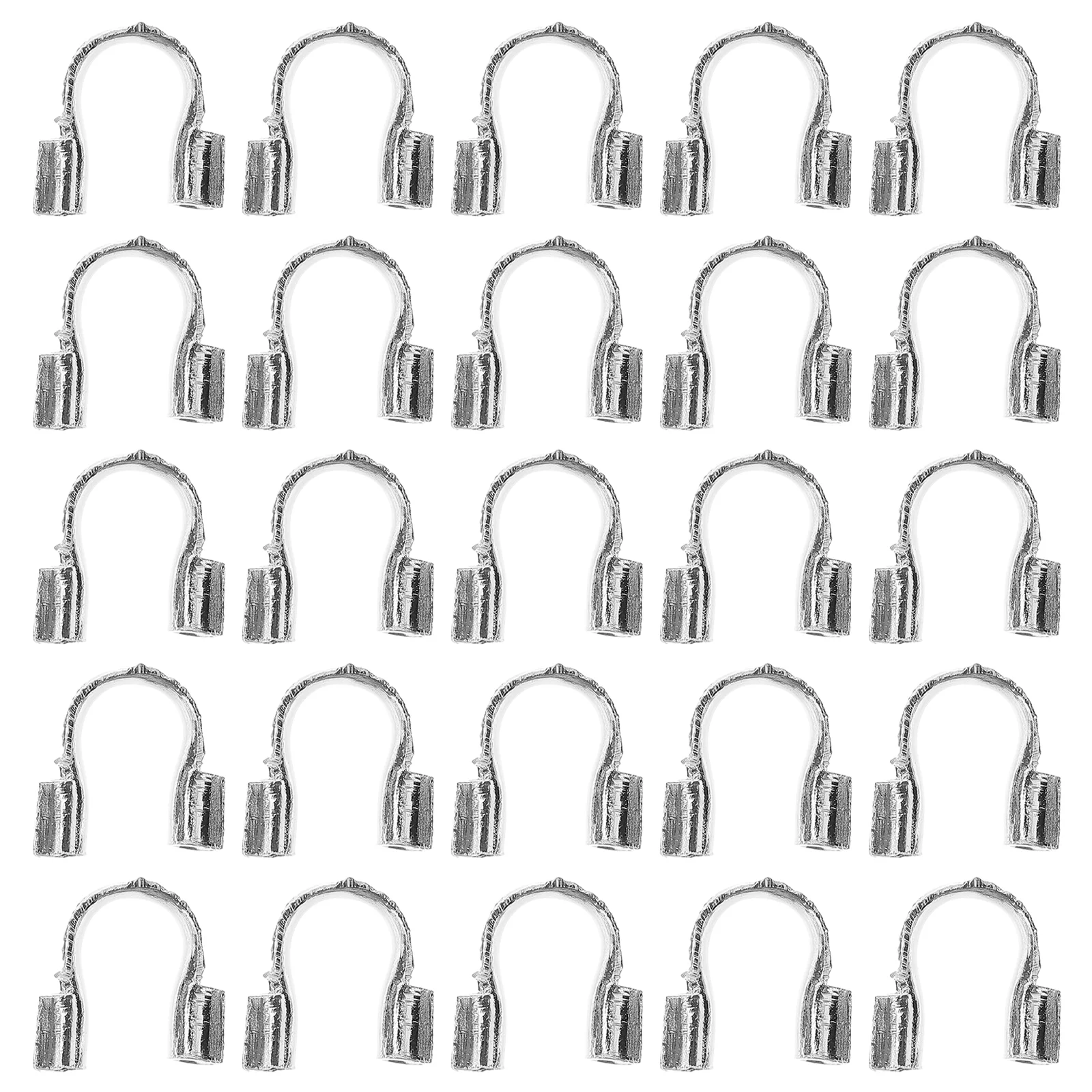 200 Pcs U Shape Wire Guard Loops Jewelry Brass Protector Thimble Pendant Accessories The