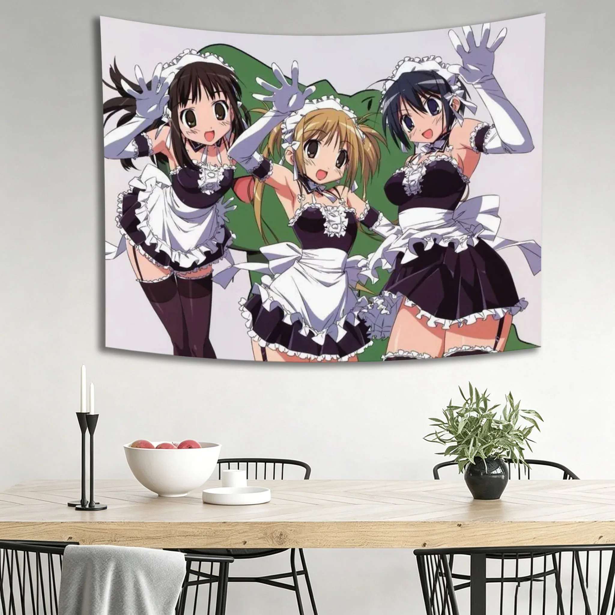 He is My Master 2000 Moe Anime Girls Tapestry Suitable For Bedroom House Dormitory And Party Aesthetic Wall Hanging Decor Gift