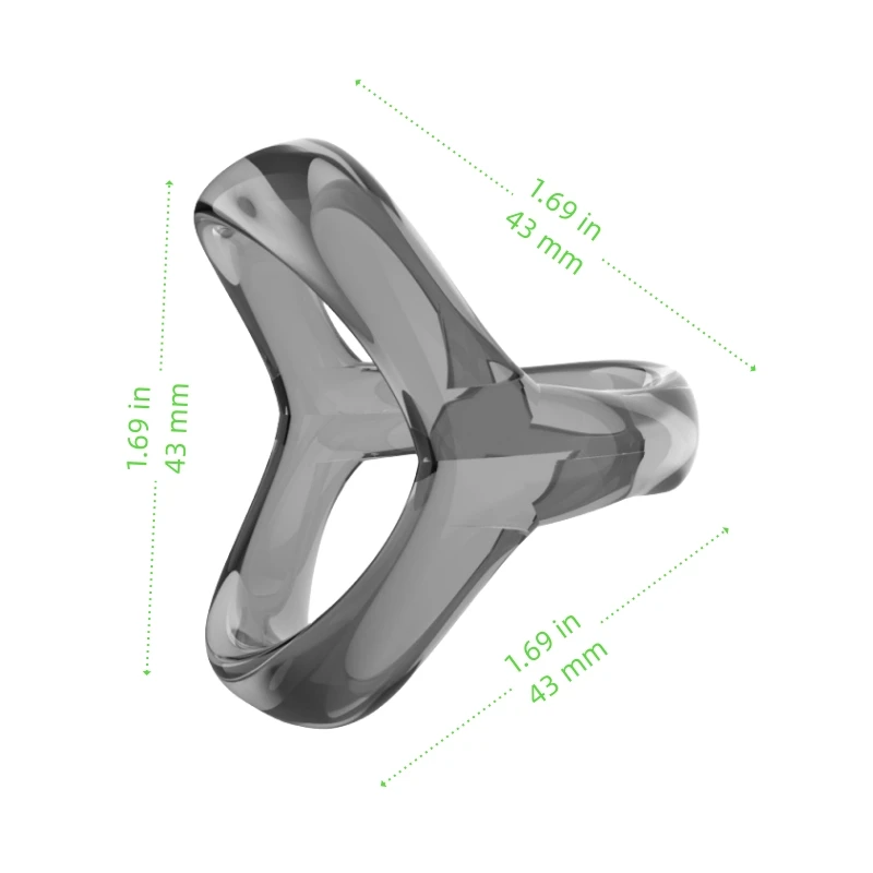 Adult Gadgets of Clear Silicone Triple Restraint Penis Ring for Classic Erection Binding Delay Ejaculation Rubber Cock Sex Toys