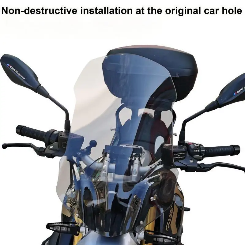 For BMW R1200R front windshield special modification accessories modified front windshield  heightened chest rain shield 1200r