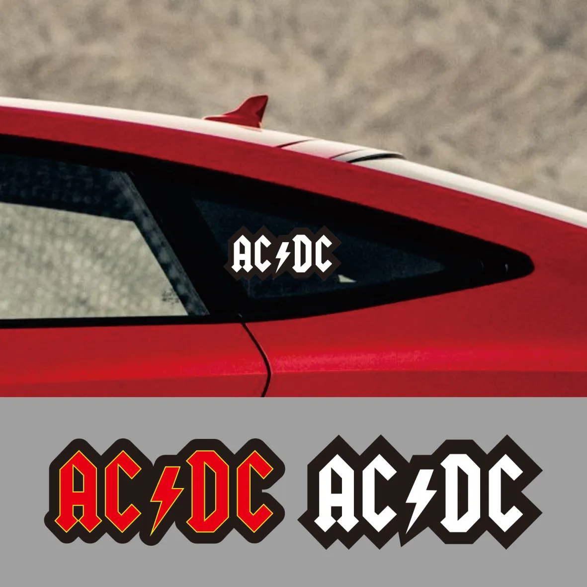 Hot DC AC Music KK Vinyl Decal Interesting Car Sticker for Car Truck Window Bumper Decals Car Applique Waterproof Accessories