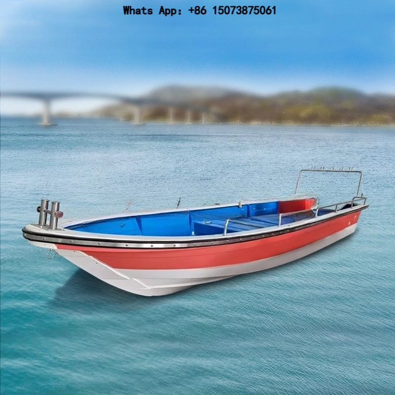 CE Certified 22 Feet Saltwater Fishing Boat Sailing Yacht Without Outboard Engine Made of Fiberglass