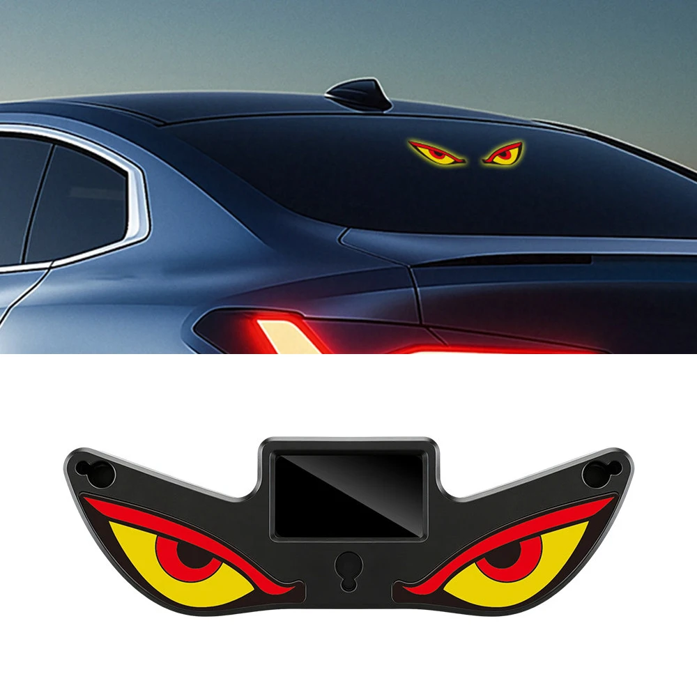 Universal Solar LED Devil Eye Ambient Light Solar Powered Breathing Neon Light Car Decoration Rear Windshield Atmosphere Lights