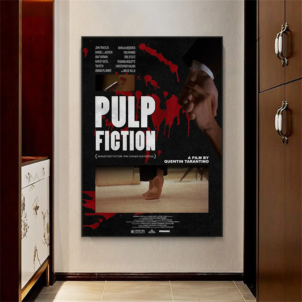 

Modern Vintage Movie Poster Pulp Fiction Prints Retro Movie Art Mid Century Minimalist Canvas Painting Wall Art Picture Decor