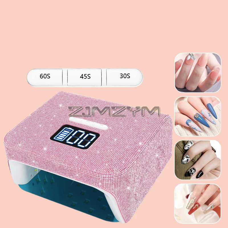 220W UV LED Nail Lamp, 48 LEDs Faster Nail Dryer Light for Hands & Feet, Professional UV Nail Light with 3 Timers & Auto Sensor