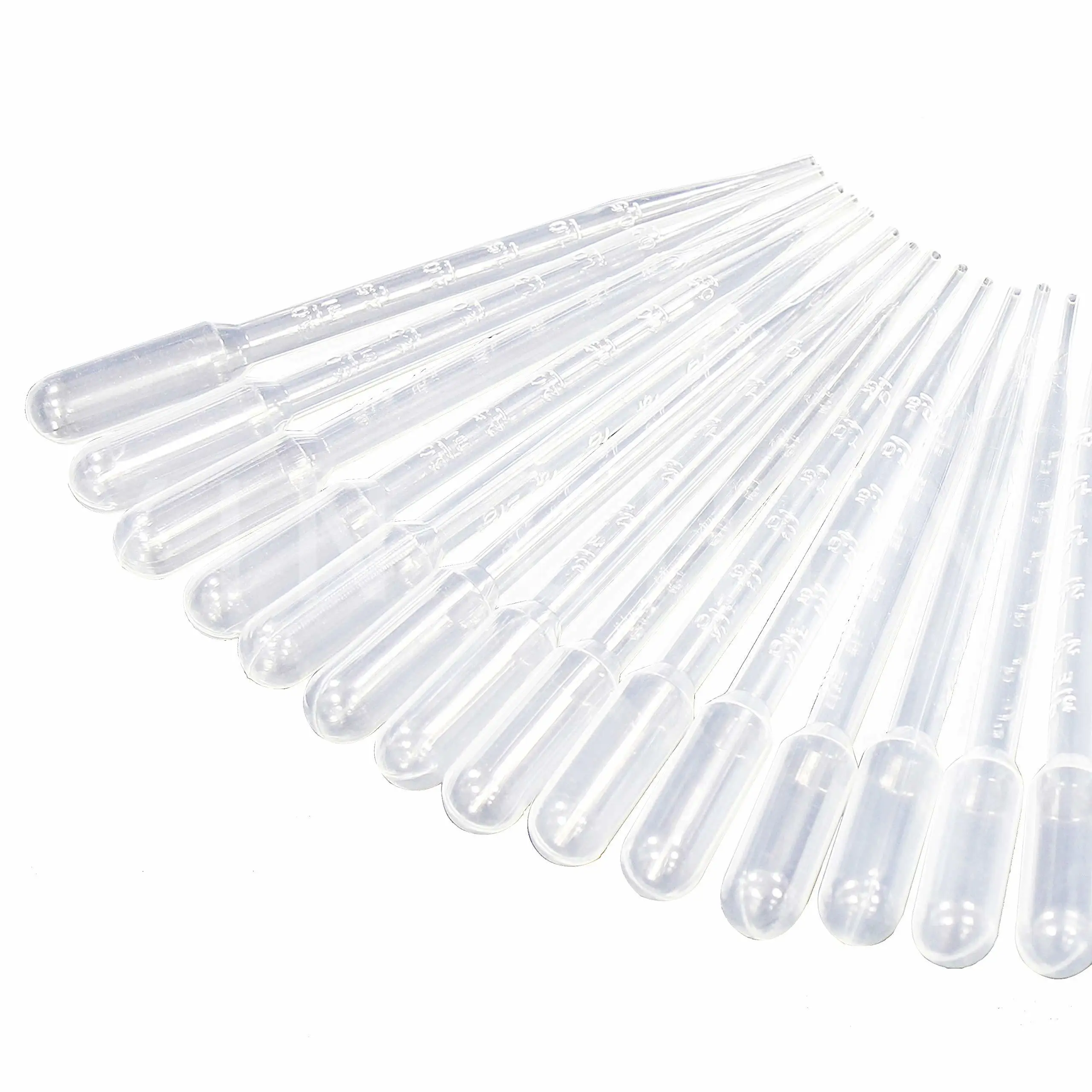 

500Pcs Disposable Transparent Plastic Eye Dropper Transfer Graduated Perfume liquid Pipette Laboratory Tool 1ml 2ml 3ml 5ml