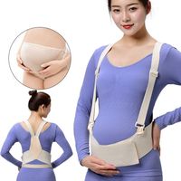 Adjustable Maternity Support Belt Breathable Detachable Back Brace Protector Pelvic Pressure Relieving Shoulder Straps