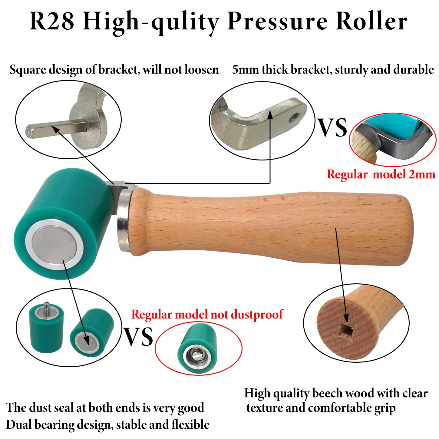 Rayma Brand High Quality High-Temperature Resistant Silicone Pressing Wheel, Dust-Proof Design