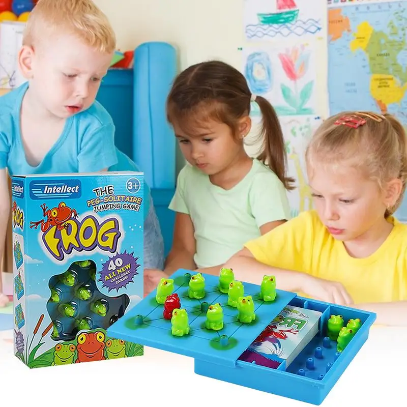 Hoppers Game Logical Thinking Games Frog Hopper Game Strategy Board Games Jump Game Preschool Learning Toy For Children