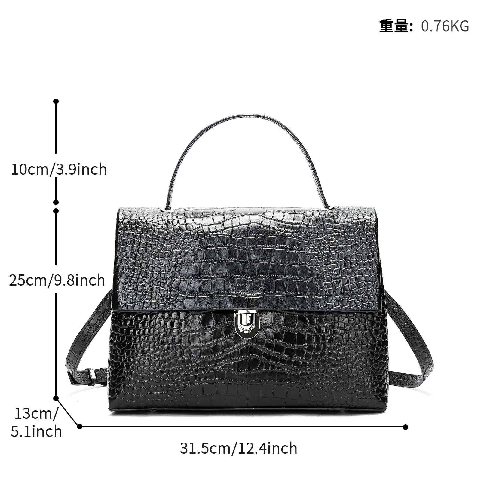 2024 New Fashion Alligator Women Handbags Genuine Leather Shoulder Bags Female Brand Luxury Real Natural Leather Crossbody Bag