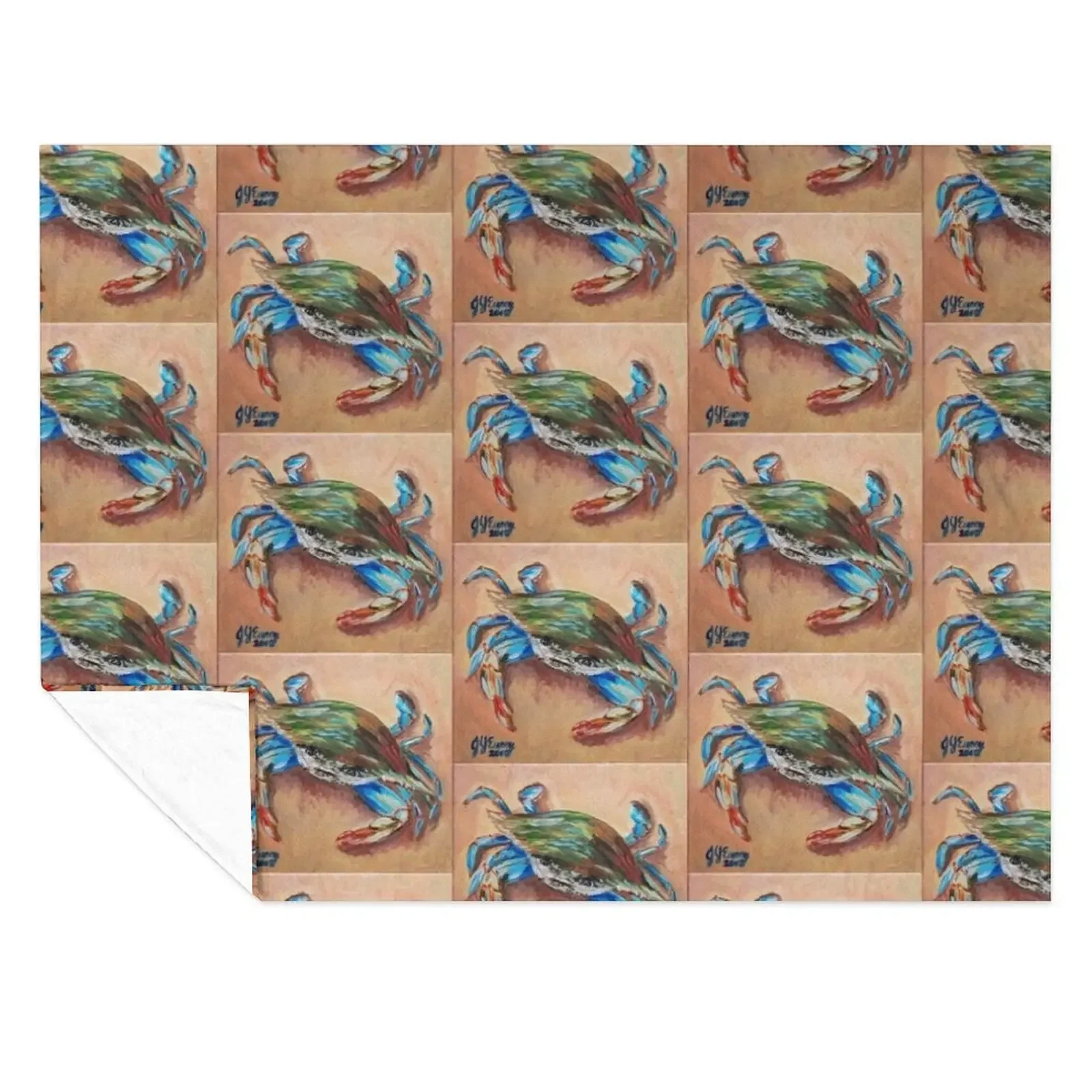 

Blue Crab Throw Blanket For Baby Furrys Stuffeds Sofa Blankets