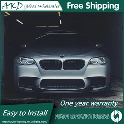 Car For BMW F10 Headlights 2010-2017 DRL Hella Car Accessories 12V H7 LED Xenon Bulbs Fog Lights LCI F18 M5 530i Tools Head Lamp