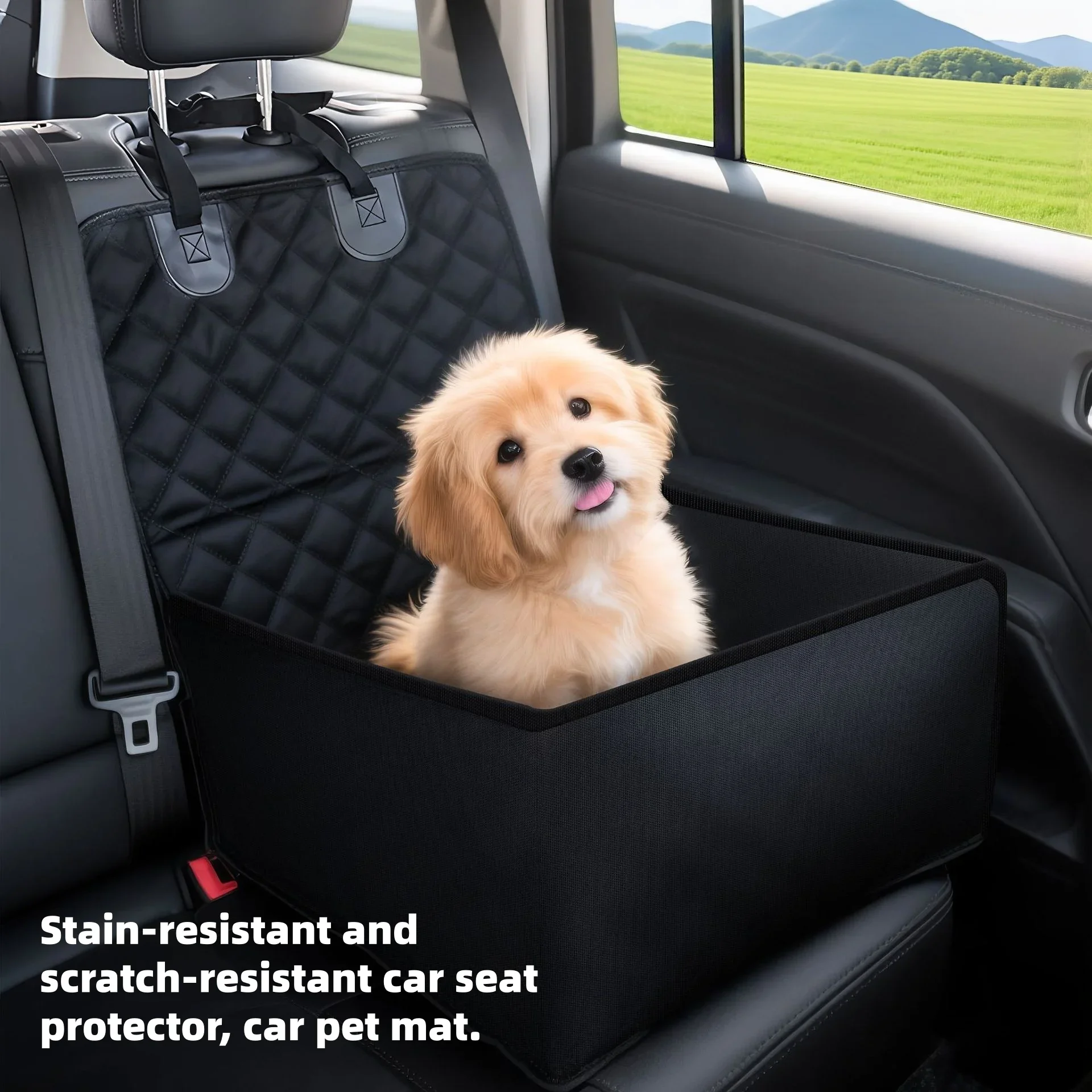 Dog & Cat Car Seat Cover – Waterproof Dirt-Resistant Pet Car Seat Protector Mat for Road Trips & Holidays