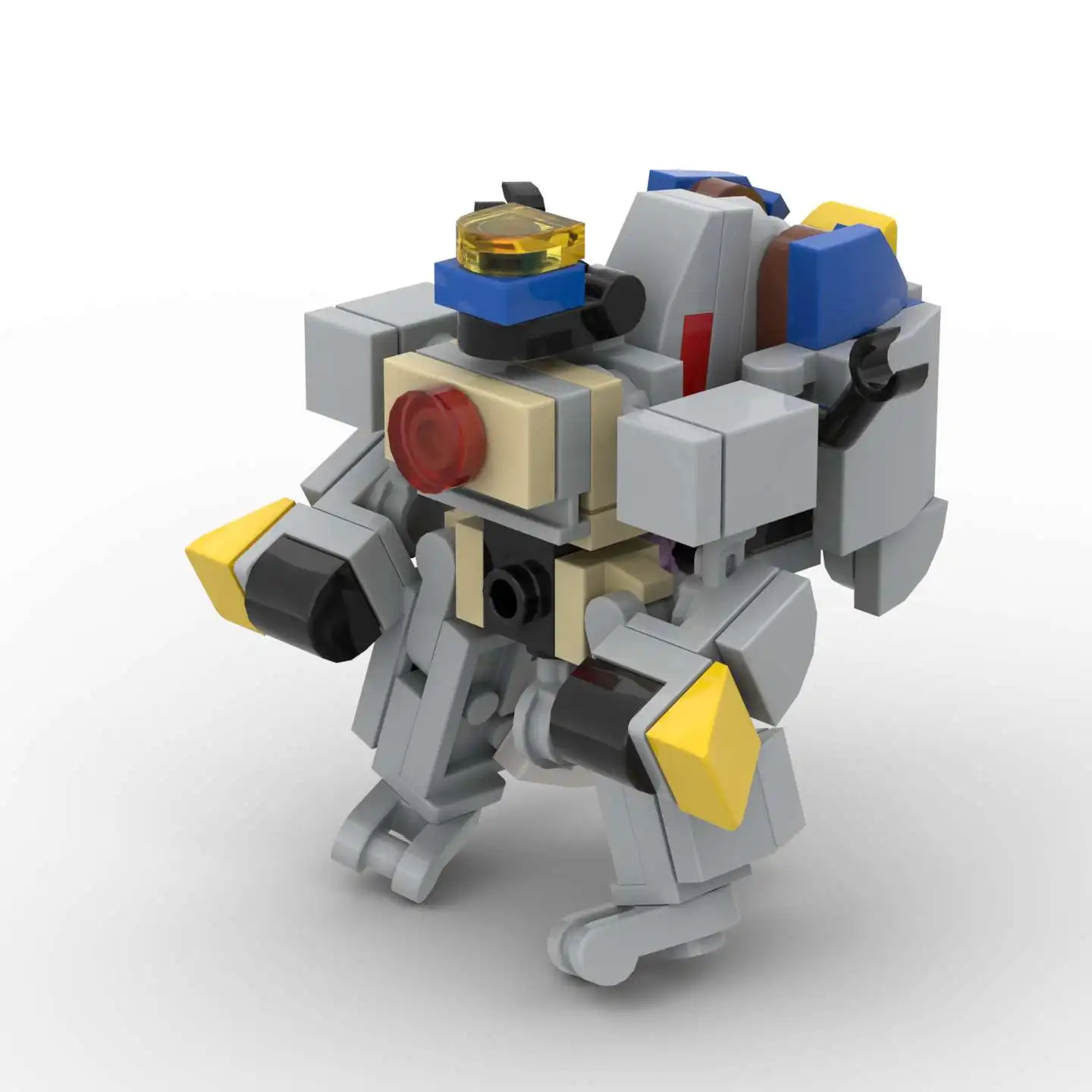 Building Block Mini Transformable Mech Exoskeleton Robot MOC Toy DIY Assembly  Can Change Into Two Forms