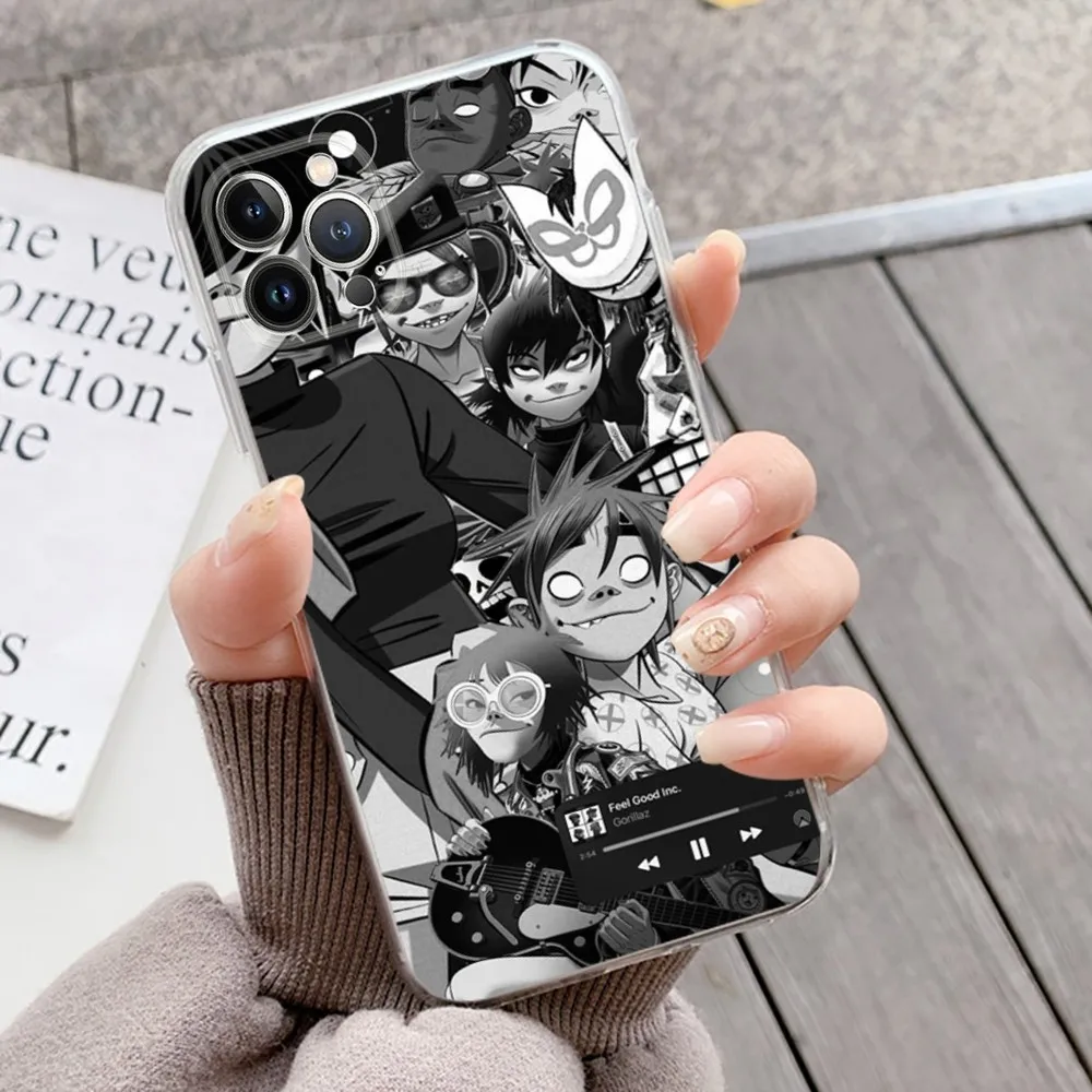 Gorillaz Cartoon Phone Case Silicone Soft for iphone 15 14 13 12 11 Pro Mini XS MAX 8 7 6 Plus X XS XR Cover