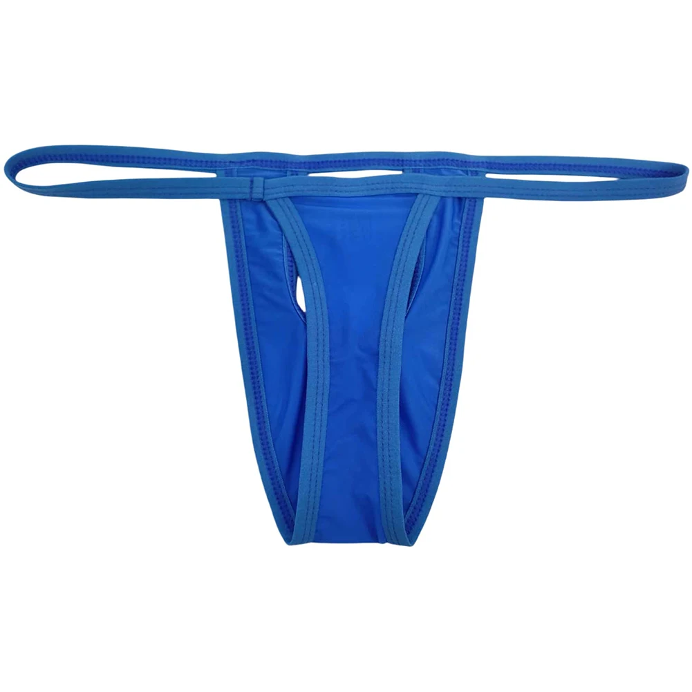 Mens Thong IceSilk Underwear Breathable Sexy LowWaist Hollow Thin Strap GStrings