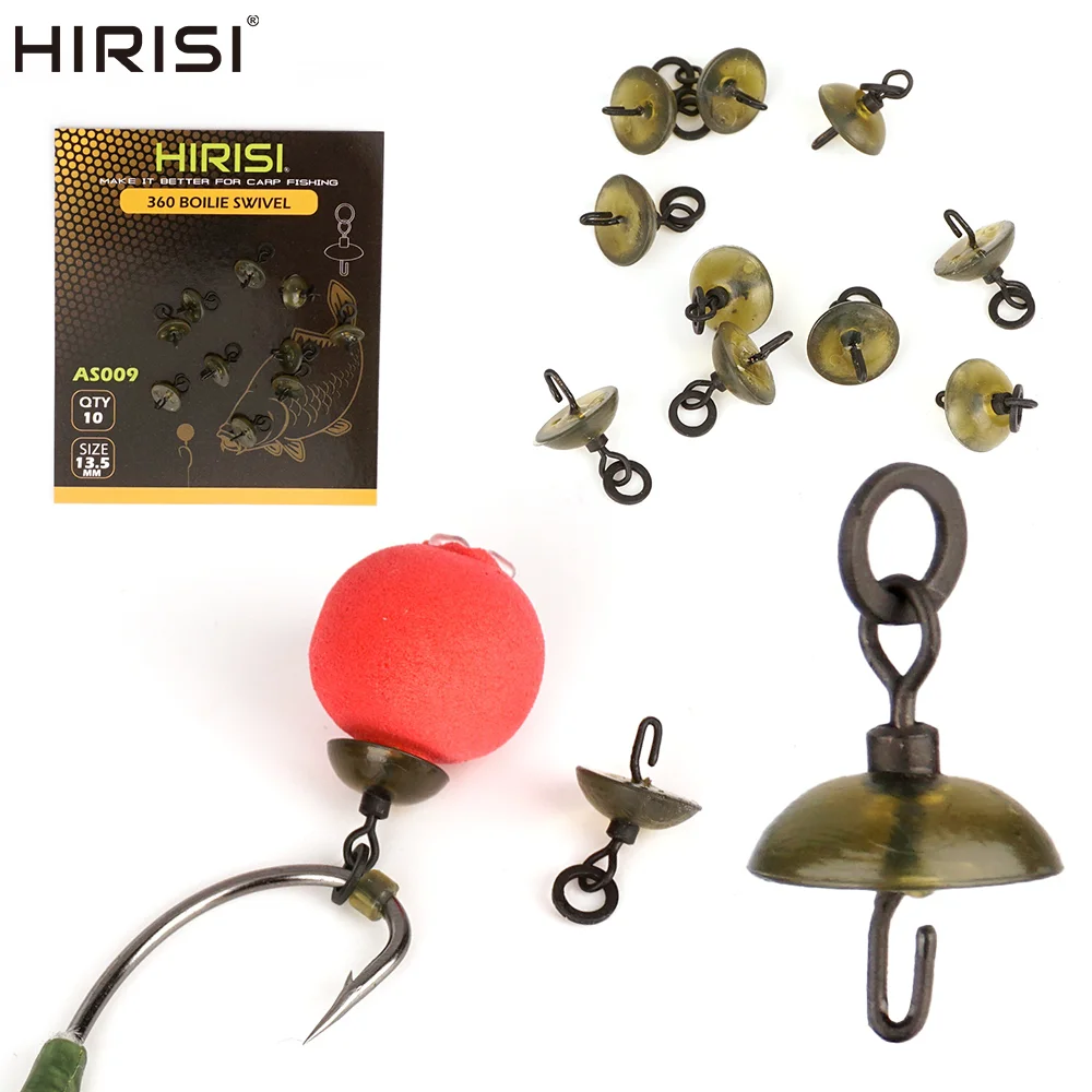 Hirisi 10/20 Stück Edelstahl-Schnellwechselwirbel für Karpfenangel-Rigs – Langlebiges Endgerät AS009