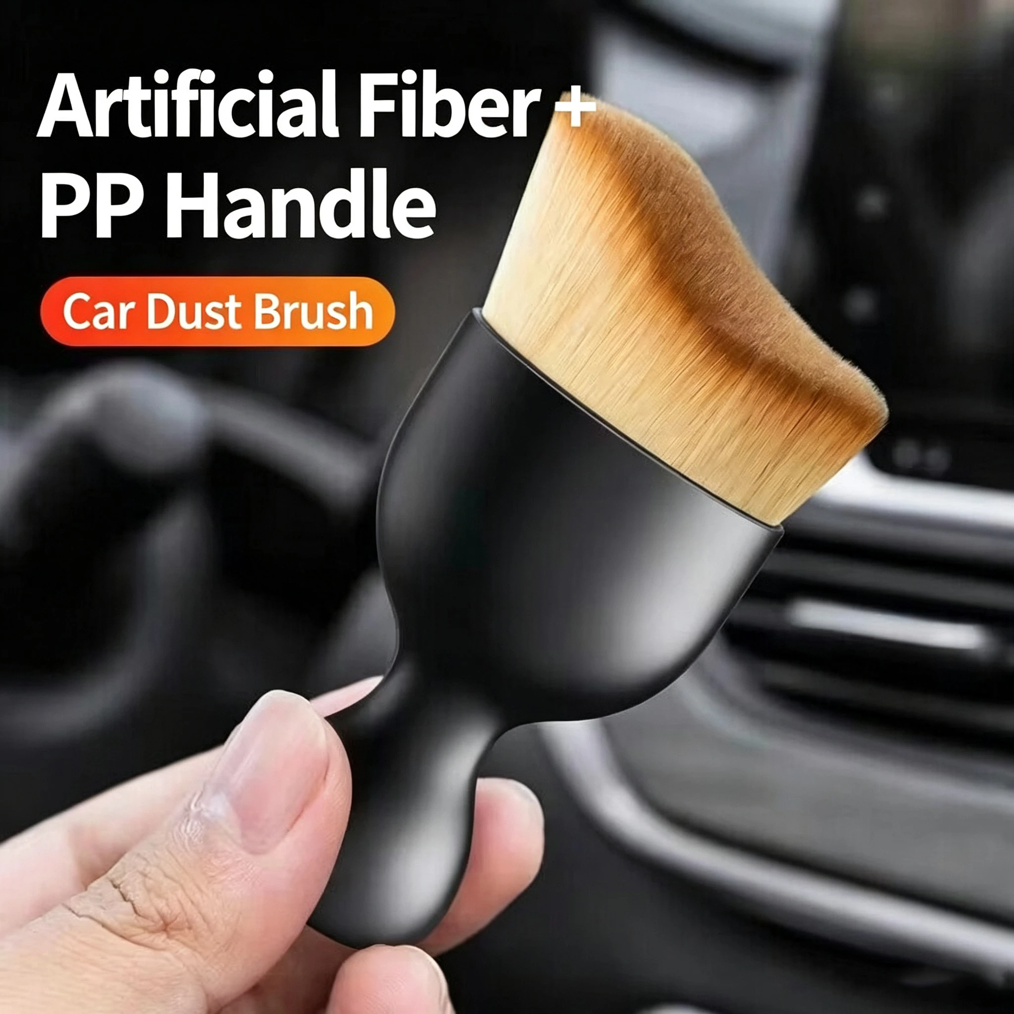 6Pcs Car Air Vent Cleaning Soft Brush with Casing Car Interior Cleaning Tool Artificial Car Brush Car Crevice Dusting Car Detail