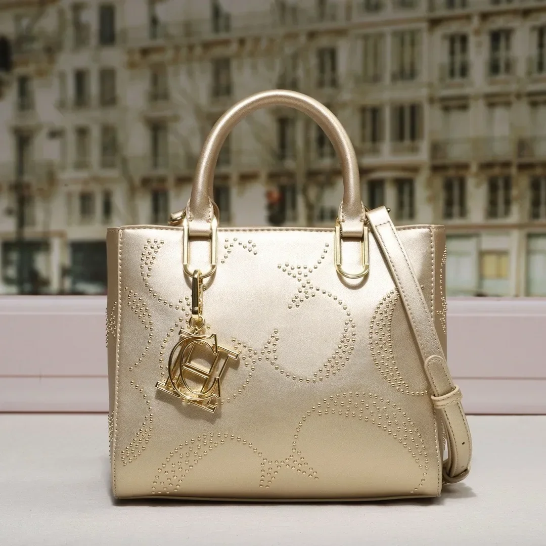 

Classic Elegant Women's Leather Shoulder Bag By Famous Designer Luxury Brand Convertible To Crossbody Bag And Messenger