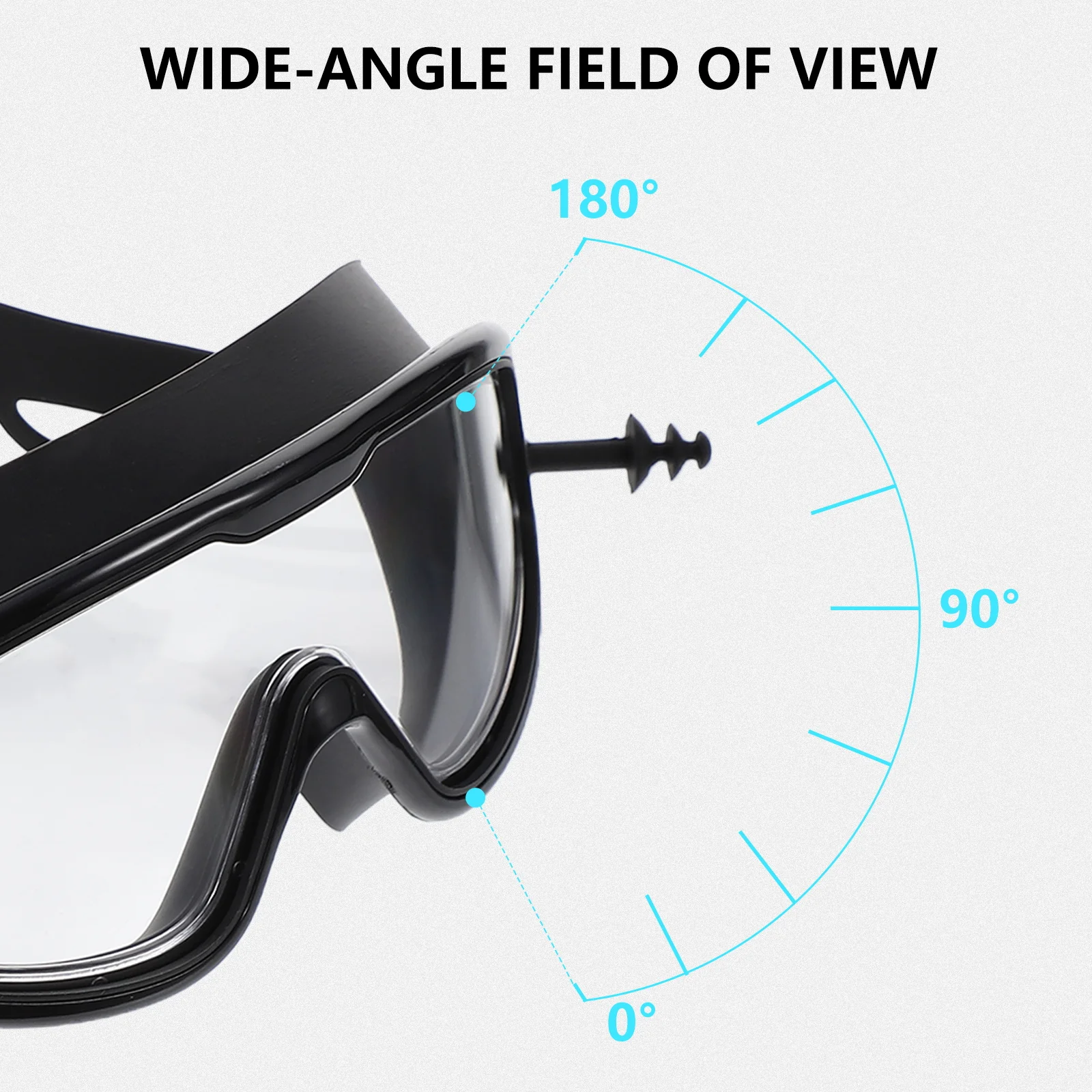 

Swim Goggles Glasses Underwater Eye Protector Anti Fog PC Adult Men Women 4D Modeling High Definition Lens Water