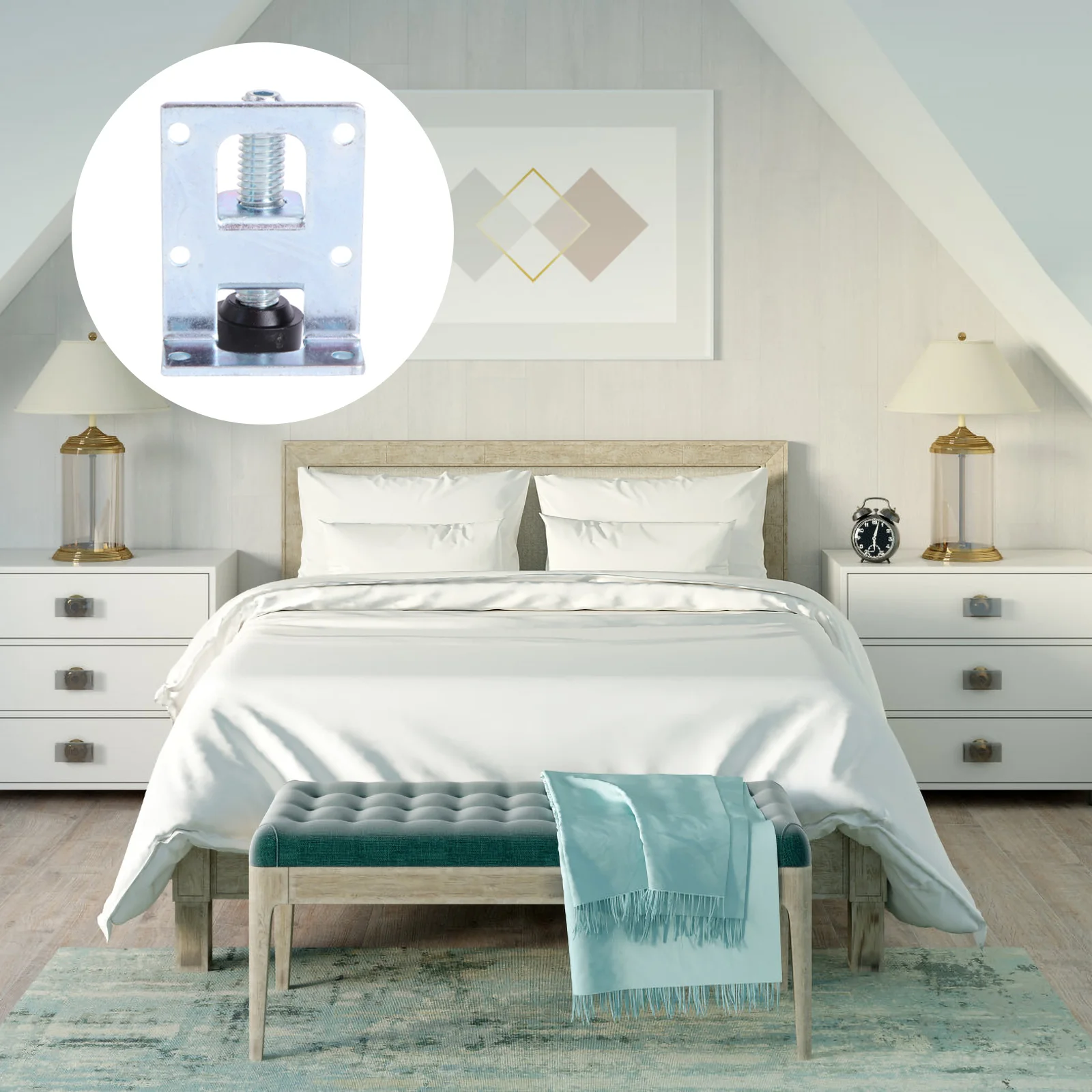 

4pcs Furniture Legs Adjustable Leveling Feet Heavy Duty Iron Base DIY Beds Wardrobes Thick Zinc Plated Durable Easy Install