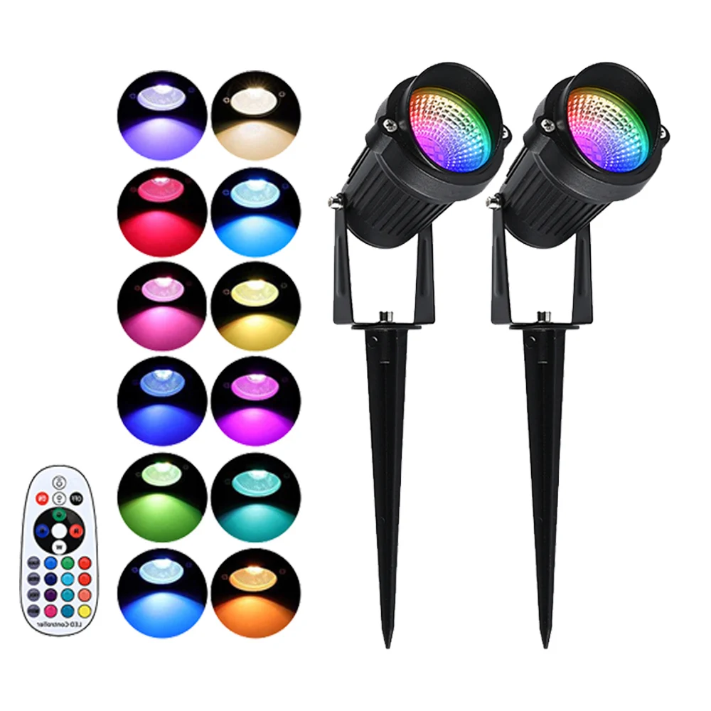 

AC12V Diode Garden Spike Spotlight RGB Decorative Landscape Column IP65 Waterproof Garden Light Emitting Diode Garden Light