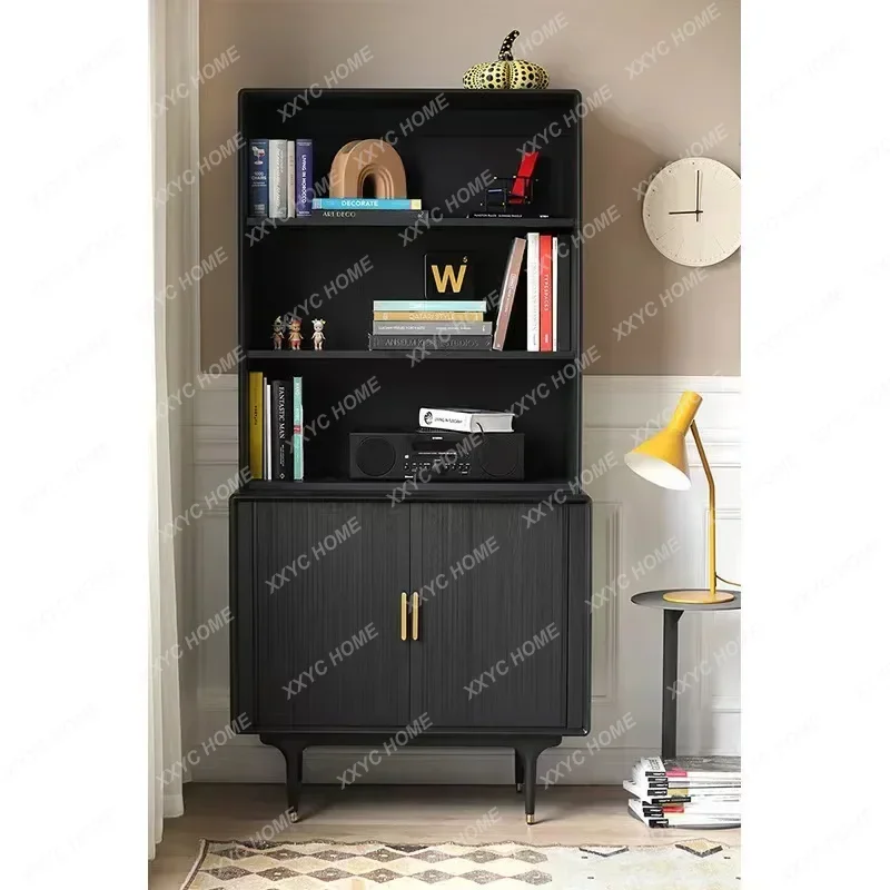XX Solid Wood Bookcase Home Antique Style Multi-Layer Storage Cabinet