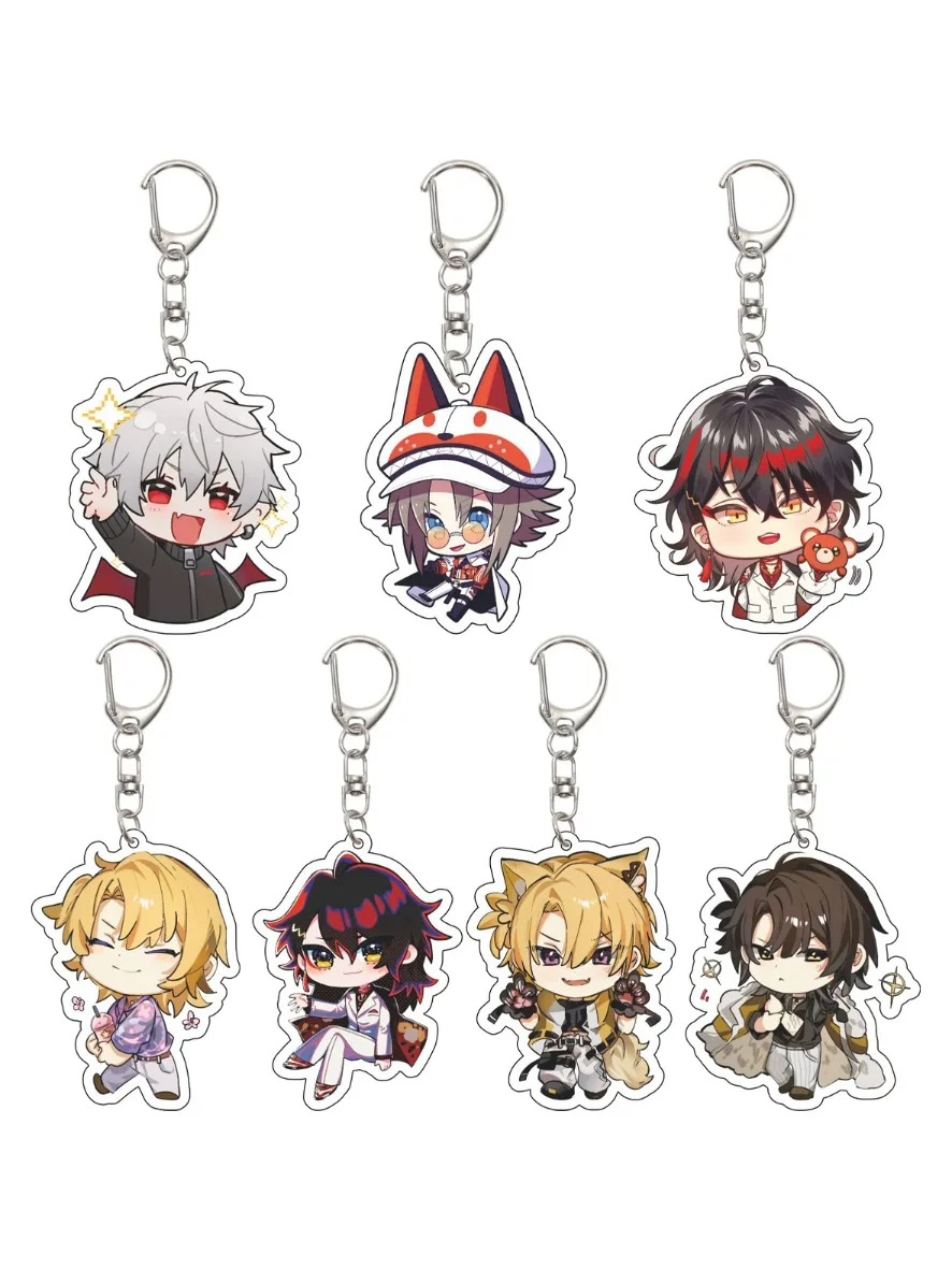 55MM Anime VTuber NIJISANJI EN Vox Akuma Luca Kaneshiro Mysta Rias Ike Eveland Shu Yamino Acryl-Schlüsselanhänger, süße Weihnachtsgeschenke