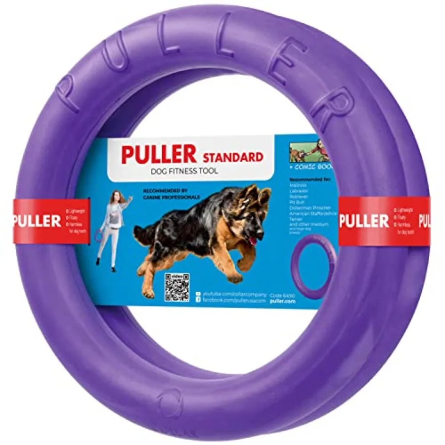 

Игрушки-кольца для собак Puller Outdoor - игрушка для игр в привлечение внимания и перетягивание веревки для собак малых, средних и крупных пород - мяч для собак и мягкий фрисби для собак